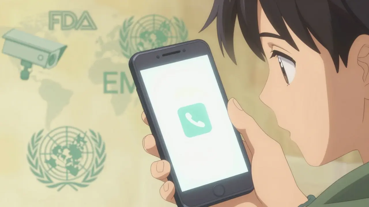 Person receiving health alert on smartphone