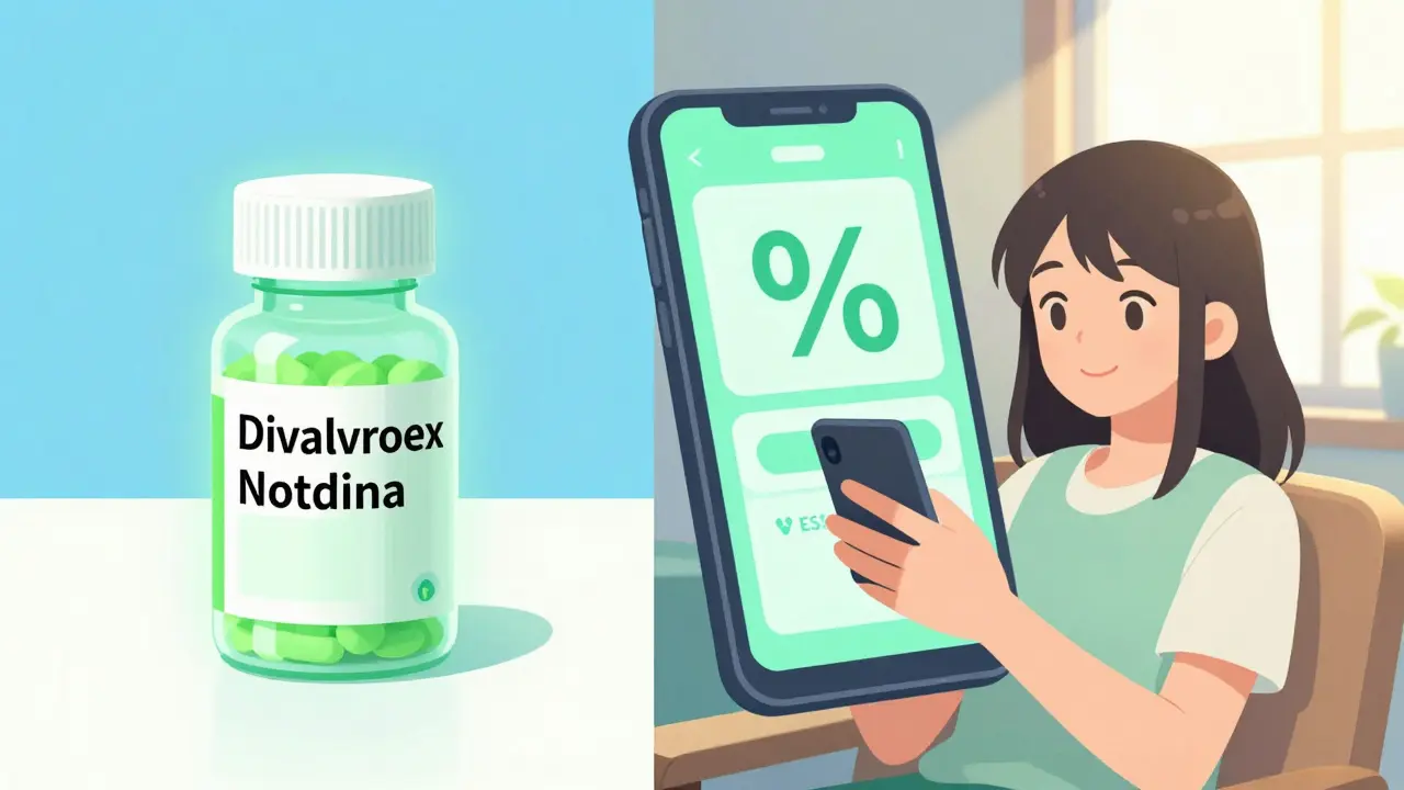 Relieved anime character saving money with a generic drug coupon