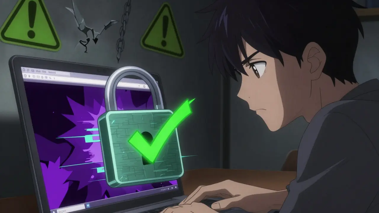 Vigilant anime character checking online pharmacy security features