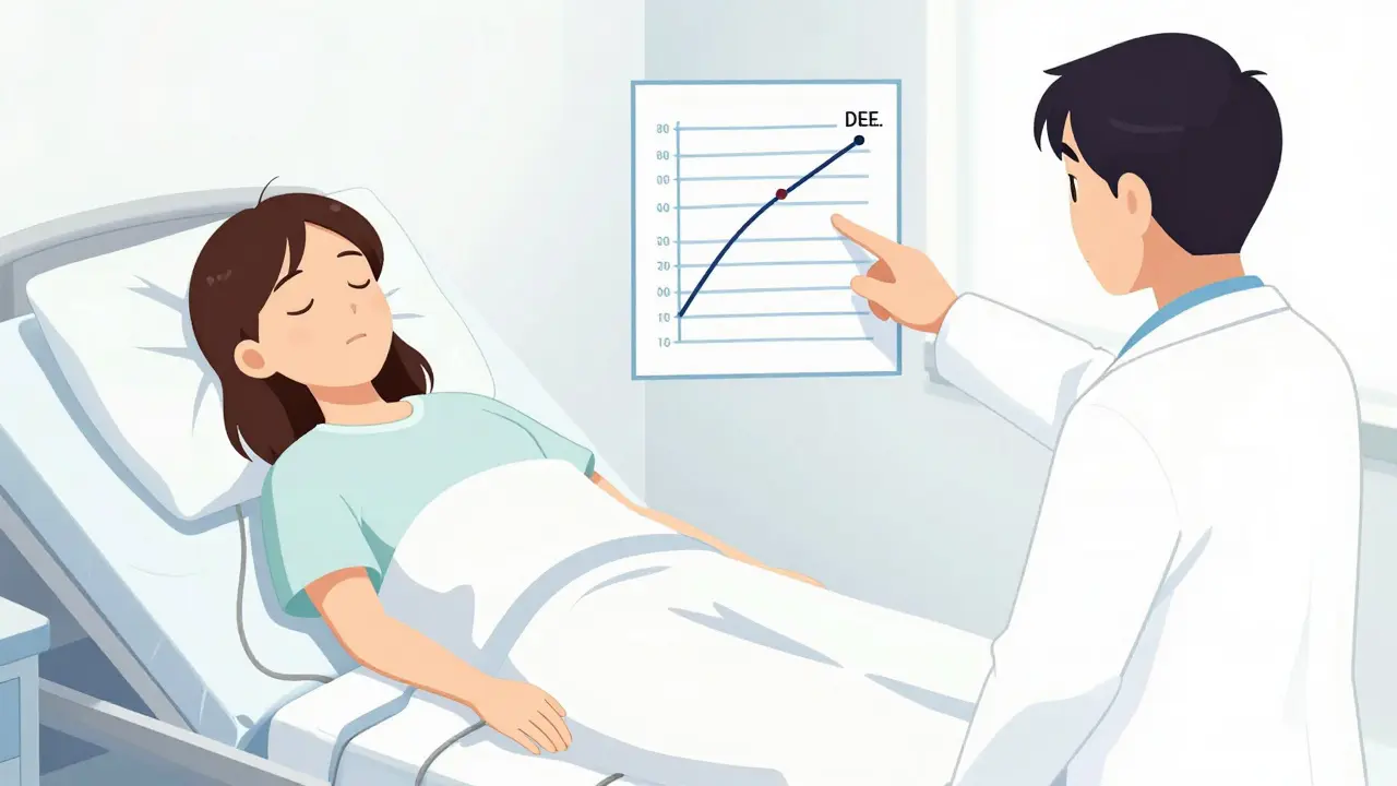Split screen of sleep study and diagnosis in anime style