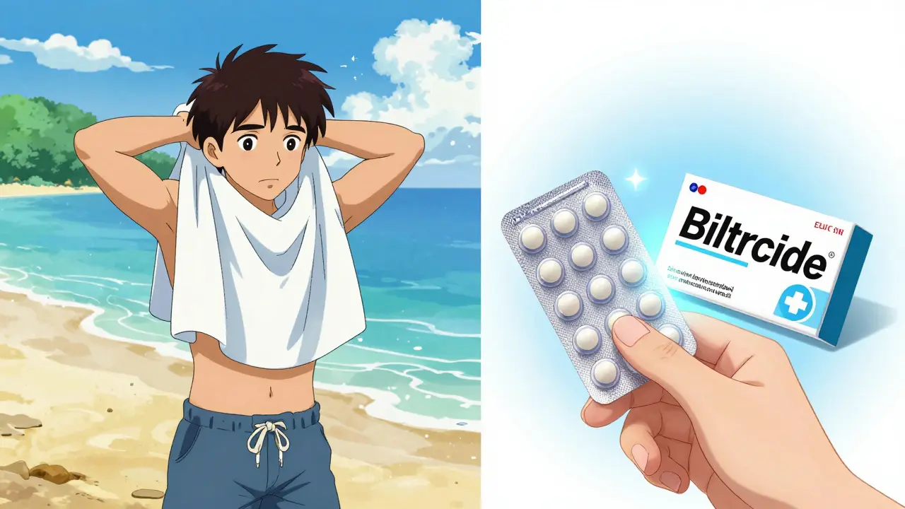 Split view of travel prevention and medication