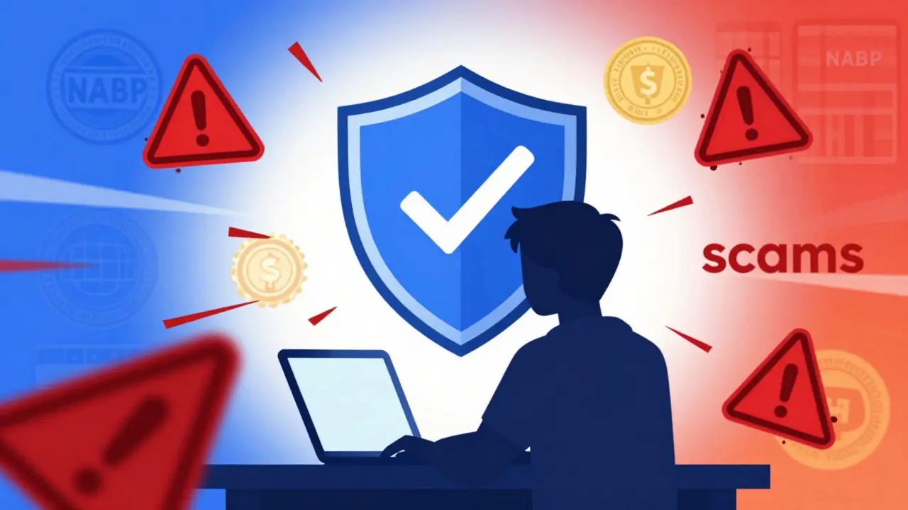 Shield protecting user from online pharmacy scams