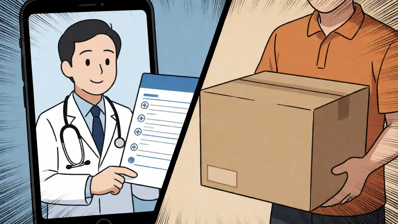 Telehealth consultation and private delivery